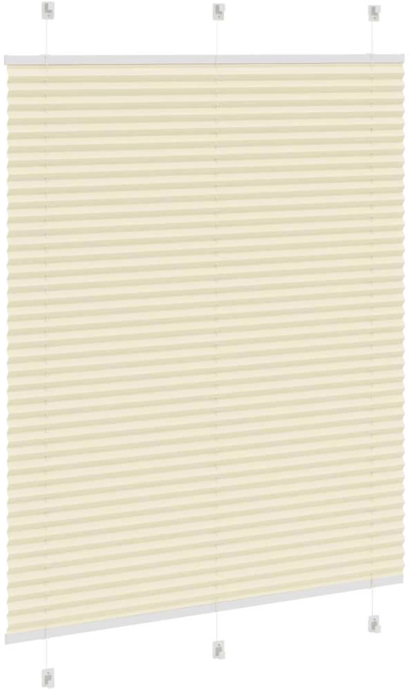 vidaXL Πλισέ περσίδα Κρέμα 110x100 cm Πλάτος υφάσματος 109,4 cm