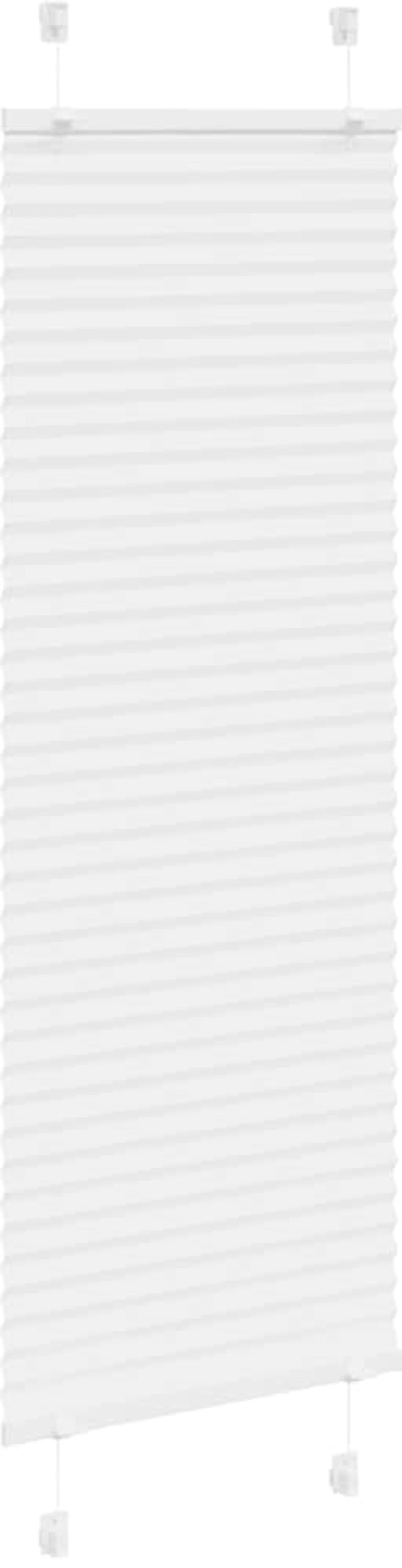vidaXL Πλισέ περσίδα Λευκό 45x150 cm Πλάτος υφάσματος 44,4 cm