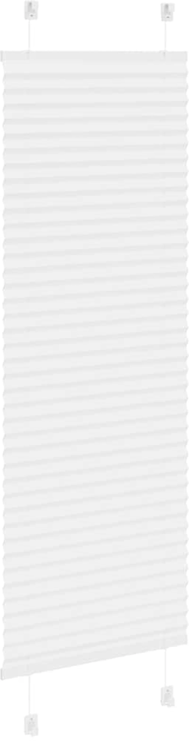 vidaXL Πλισέ περσίδα Λευκό 45x150 cm Πλάτος υφάσματος 44,4 cm