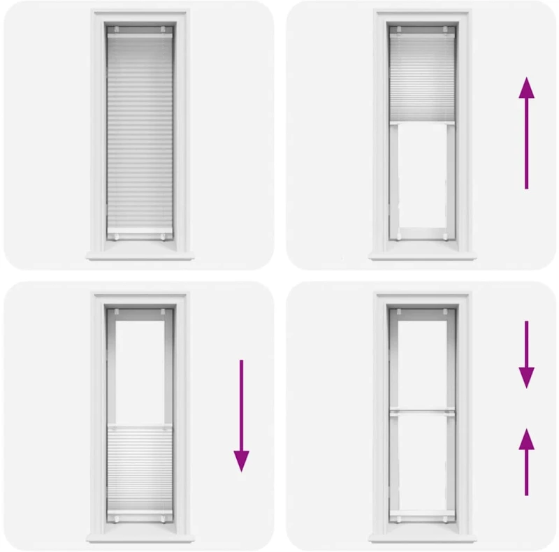 vidaXL Πλισέ περσίδα Λευκό 45x150 cm Πλάτος υφάσματος 44,4 cm