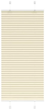 vidaXL Πλισέ περσίδα Κρέμα 55x100 cm Πλάτος υφάσματος 54,4 cm