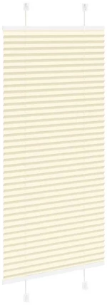 vidaXL Πλισέ περσίδα Κρέμα 55x100 cm Πλάτος υφάσματος 54,4 cm