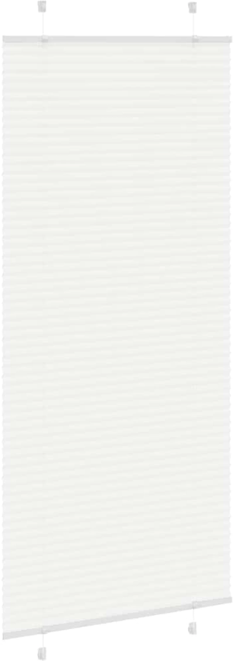 vidaXL Πλισέ περσίδα Λευκό 90x200 cm Πλάτος υφάσματος 89,4 cm