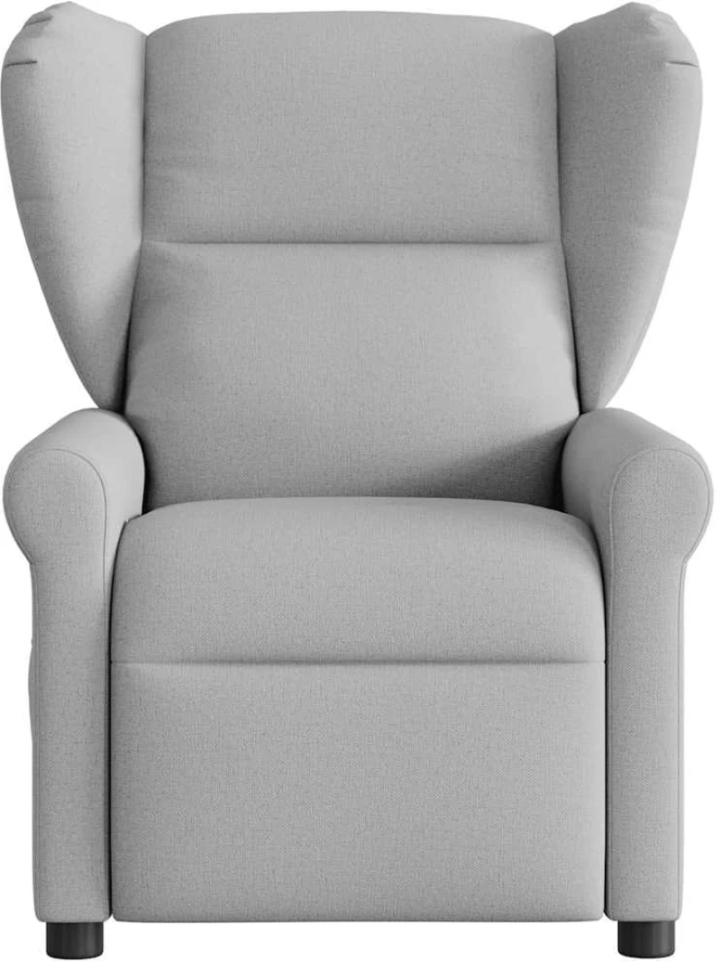 vidaXL καρέκλα ανάκλισης μασάζ Cloud Grey Fabric