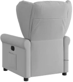vidaXL καρέκλα ανάκλισης μασάζ Cloud Grey Fabric