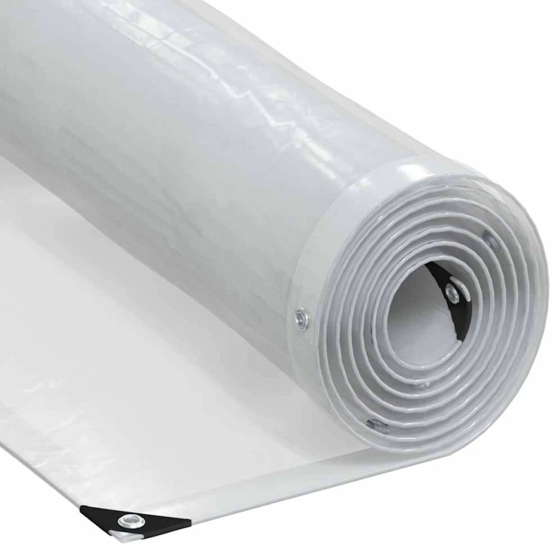 vidaXL Σαφής μουσαμάς με οπές 1x12 m Πολυαιθυλένιο