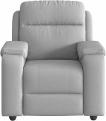 vidaXL καρέκλα ανάκλισης μασάζ Cloud Grey Fabric