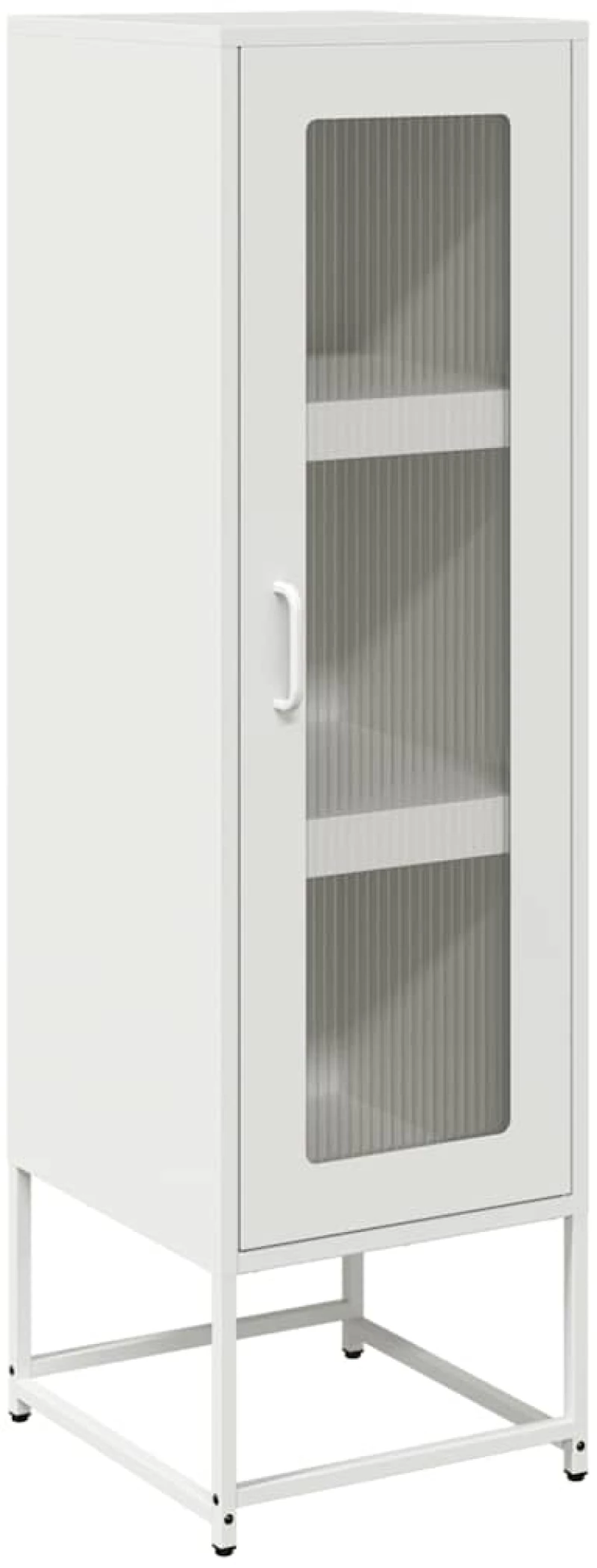 vidaXL Highboard Λευκό 36x39x123 cm από χάλυβα ψυχρής έλασης