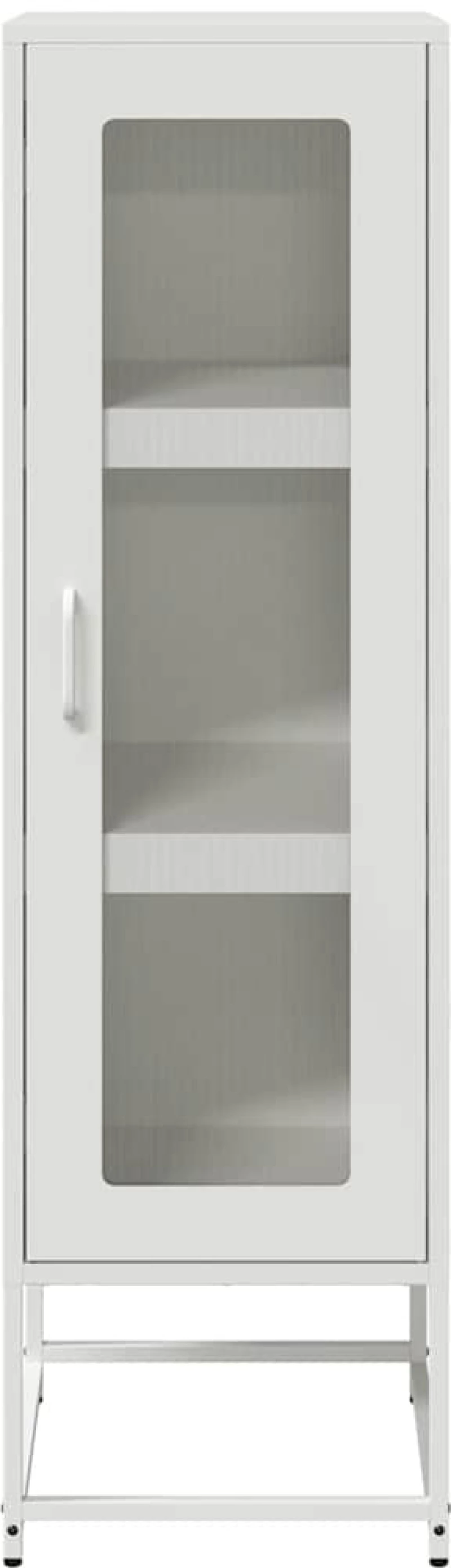 vidaXL Highboard Λευκό 36x39x123 cm από χάλυβα ψυχρής έλασης