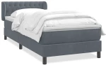 vidaXL Box Spring Κρεβάτι με στρώμα Σκούρο γκρι 80x210 εκ. Βελούδινο