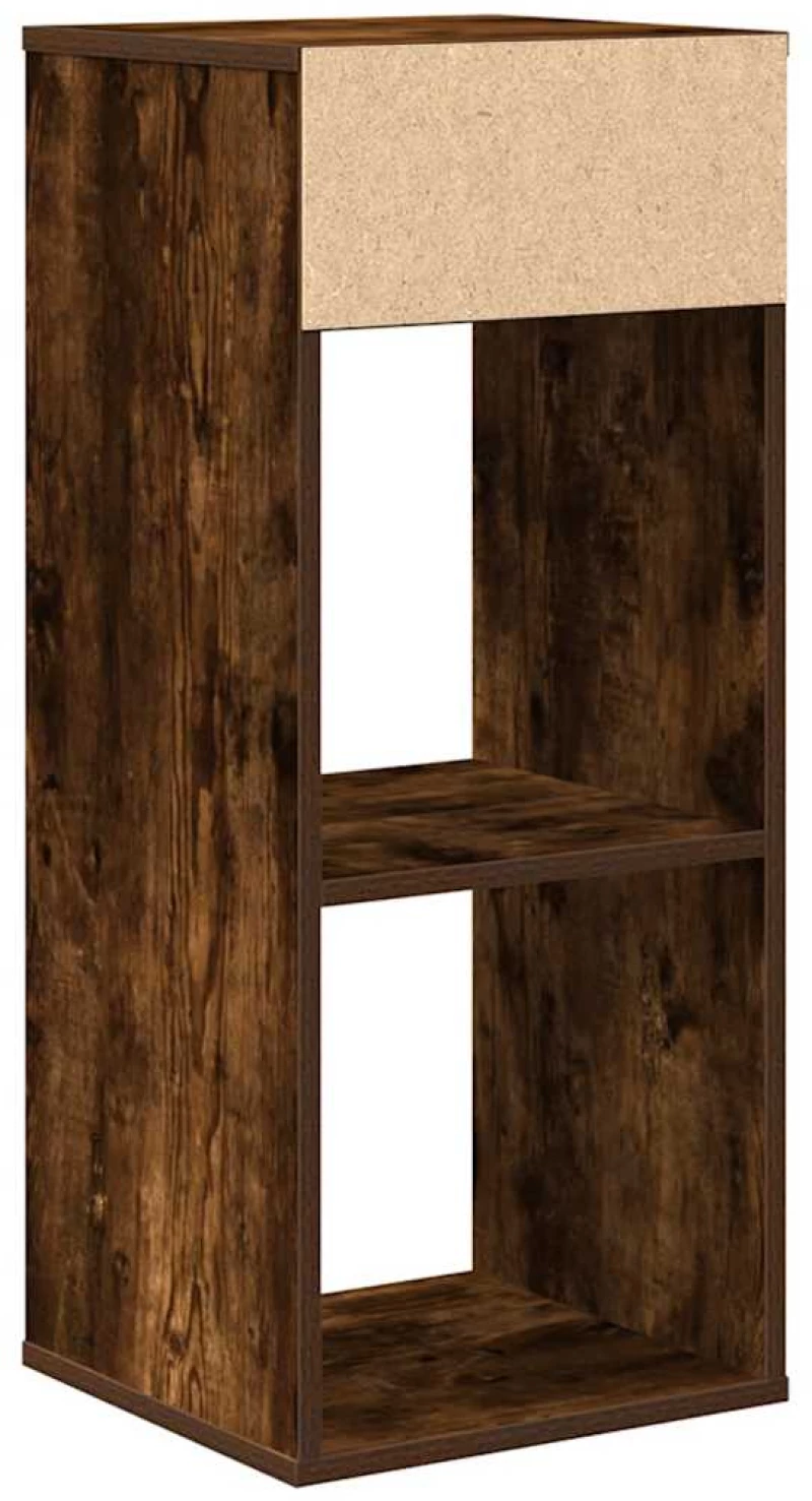 vidaXL Βιβλιοθήκη Καπνιστή Δρυς 34x31x80 εκ. από Επεξεργασμένο Ξύλο