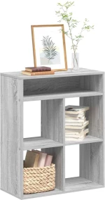 vidaXL Βιβλιοθήκη Γκρι Sonoma 66x31x80 εκ. από Επεξεργασμένο Ξύλο