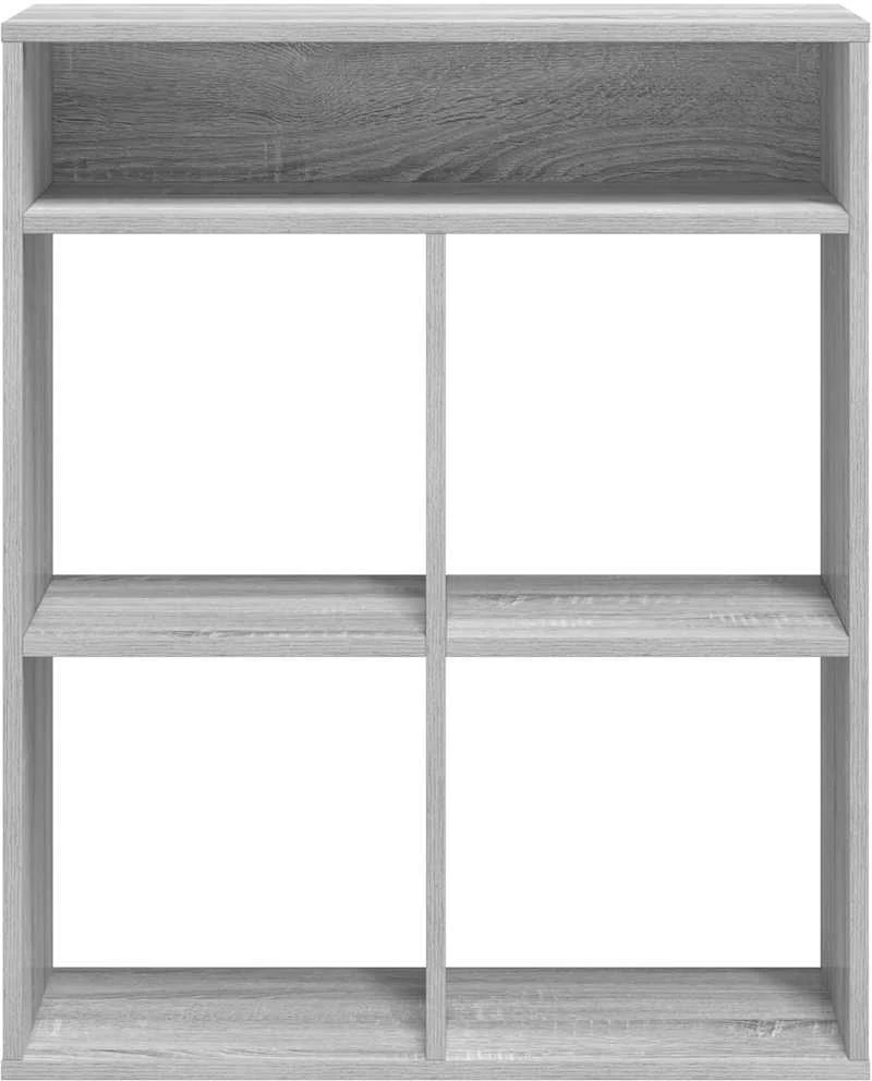 vidaXL Βιβλιοθήκη Γκρι Sonoma 66x31x80 εκ. από Επεξεργασμένο Ξύλο