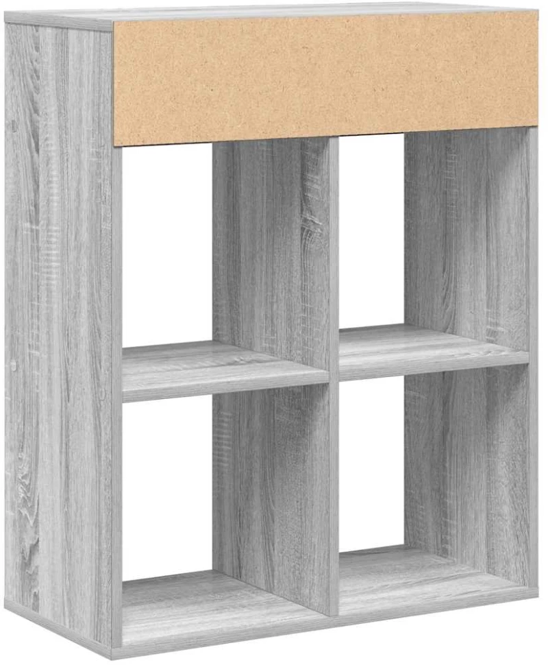 vidaXL Βιβλιοθήκη Γκρι Sonoma 66x31x80 εκ. από Επεξεργασμένο Ξύλο