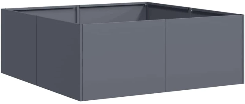 vidaXL Ζαρντινιέρα Ανθρακί 80x80x30 εκ. από Χάλυβα