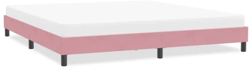 vidaXL Πλαίσιο κρεβατιού χωρίς στρώμα Ροζ 200x220 cm Βελούδινο