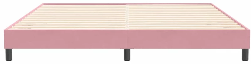vidaXL Πλαίσιο κρεβατιού χωρίς στρώμα Ροζ 200x220 cm Βελούδινο