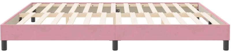 vidaXL Πλαίσιο κρεβατιού χωρίς στρώμα Ροζ 200x220 cm Βελούδινο