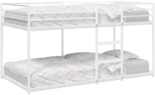 vidaXL Κουκέτα χωρίς στρώμα Λευκό 90x190 cm Ατσάλι
