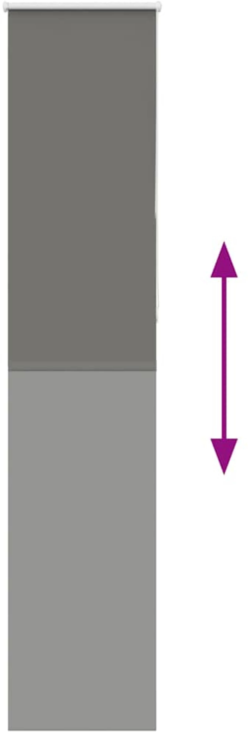 vidaXL Ρολέρ Μπλακάουτ γκρί 55x210 cm Πλάτος υφάσματος 50,7 cm