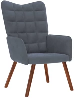 vidaXL Πολυθρόνα Relax Σκούρο Γκρι Βελούδινη
