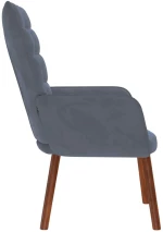 vidaXL Πολυθρόνα Relax Σκούρο Γκρι Βελούδινη