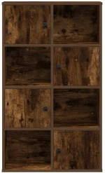 vidaXL Βιβλιοθήκη Καπνιστή Δρυς 60x24x101,5 εκ. από Επεξεργασμένο Ξύλο