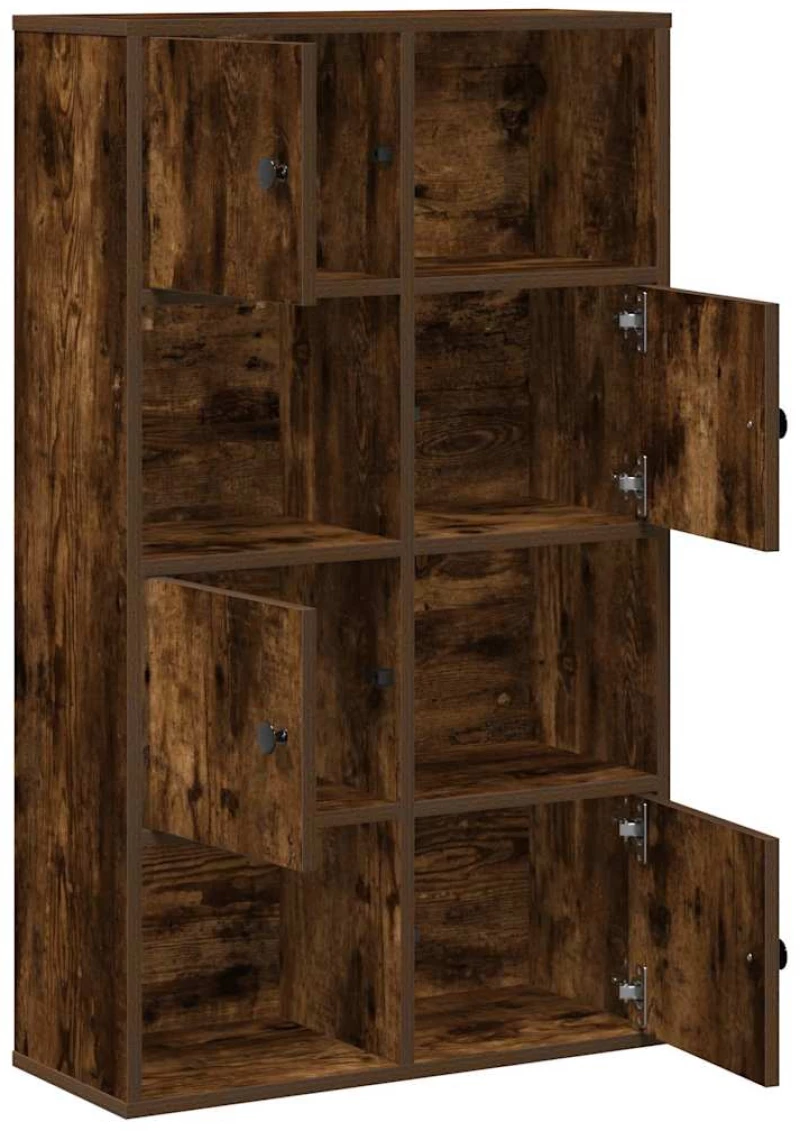 vidaXL Βιβλιοθήκη Καπνιστή Δρυς 60x24x101,5 εκ. από Επεξεργασμένο Ξύλο