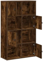 vidaXL Βιβλιοθήκη Καπνιστή Δρυς 60x24x101,5 εκ. από Επεξεργασμένο Ξύλο
