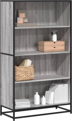 vidaXL Βιβλιοθήκη Γκρι Sonoma 80,5x35x139 cm Ξύλινη κατασκευή