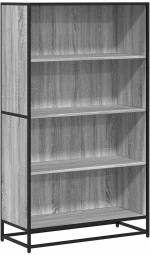 vidaXL Βιβλιοθήκη Γκρι Sonoma 80,5x35x139 cm Ξύλινη κατασκευή