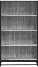 vidaXL Βιβλιοθήκη Γκρι Sonoma 80,5x35x139 cm Ξύλινη κατασκευή