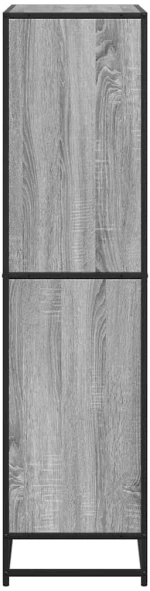 vidaXL Βιβλιοθήκη Γκρι Sonoma 80,5x35x139 cm Ξύλινη κατασκευή