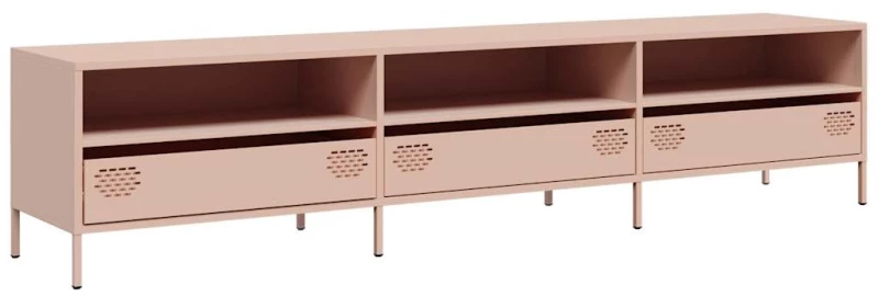 ντουλάπι τηλεόρασης vidaXL Ροζ 202x39x43,5 cm Ατσάλι ψυχρής έλασης