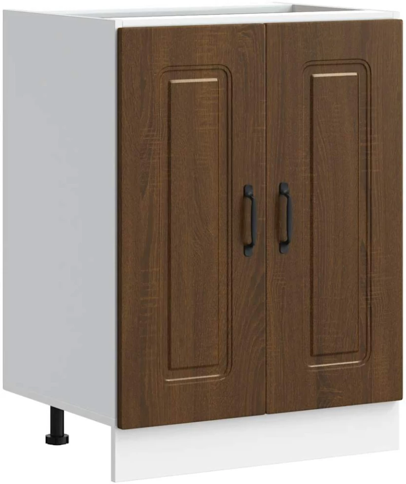 vidaXL Ντουλάπι βάσης νεροχύτη Kalmar Καφέ δρυς 60x46x81,5 εκ.