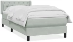 vidaXL Box Spring κρεβάτι με στρώμα ανοιχτό γκρι 80x220 cm Βελούδινο