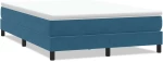 vidaXL Box Spring κρεβάτι χωρίς στρώμα σκούρο μπλε 160x220cm Βελούδινο