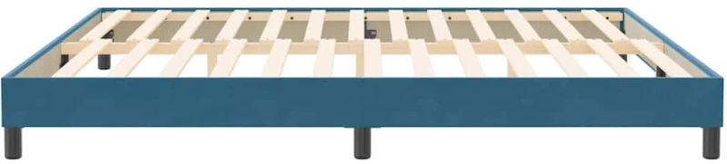 vidaXL Box Spring Κρεβάτι χωρίς στρώμα Σκούρο μπλε 200x220cm Βελούδινο