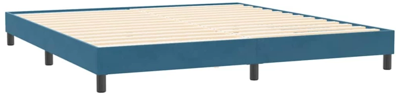vidaXL Box Spring Κρεβάτι χωρίς στρώμα Σκούρο μπλε 200x220cm Βελούδινο