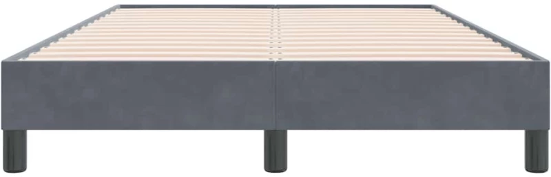 vidaXL Box Spring Κρεβάτι χωρίς στρώμα Σκούρο γκρι 120x220cm Βελούδινο