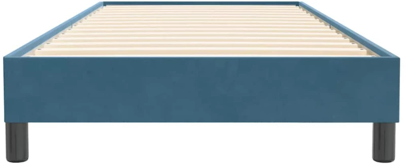 vidaXL Κρεβάτι Boxspring χωρίς Στρώμα Σκούρο Μπλε 90x220 εκ. Βελούδινο