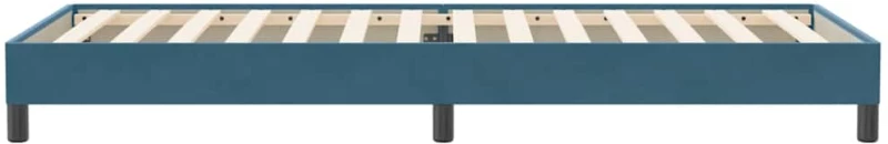 vidaXL Κρεβάτι Boxspring χωρίς Στρώμα Σκούρο Μπλε 90x220 εκ. Βελούδινο