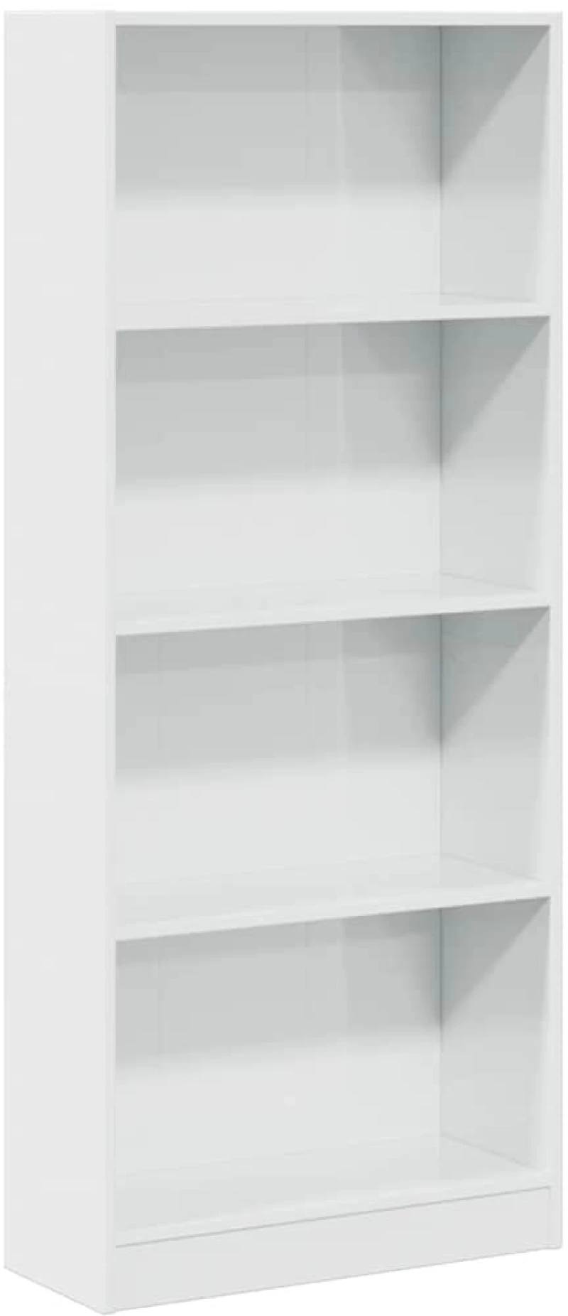 vidaXL Βιβλιοθήκη Γυαλιστερό Λευκό 60x24x143 εκ. Επεξεργασμένο Ξύλο