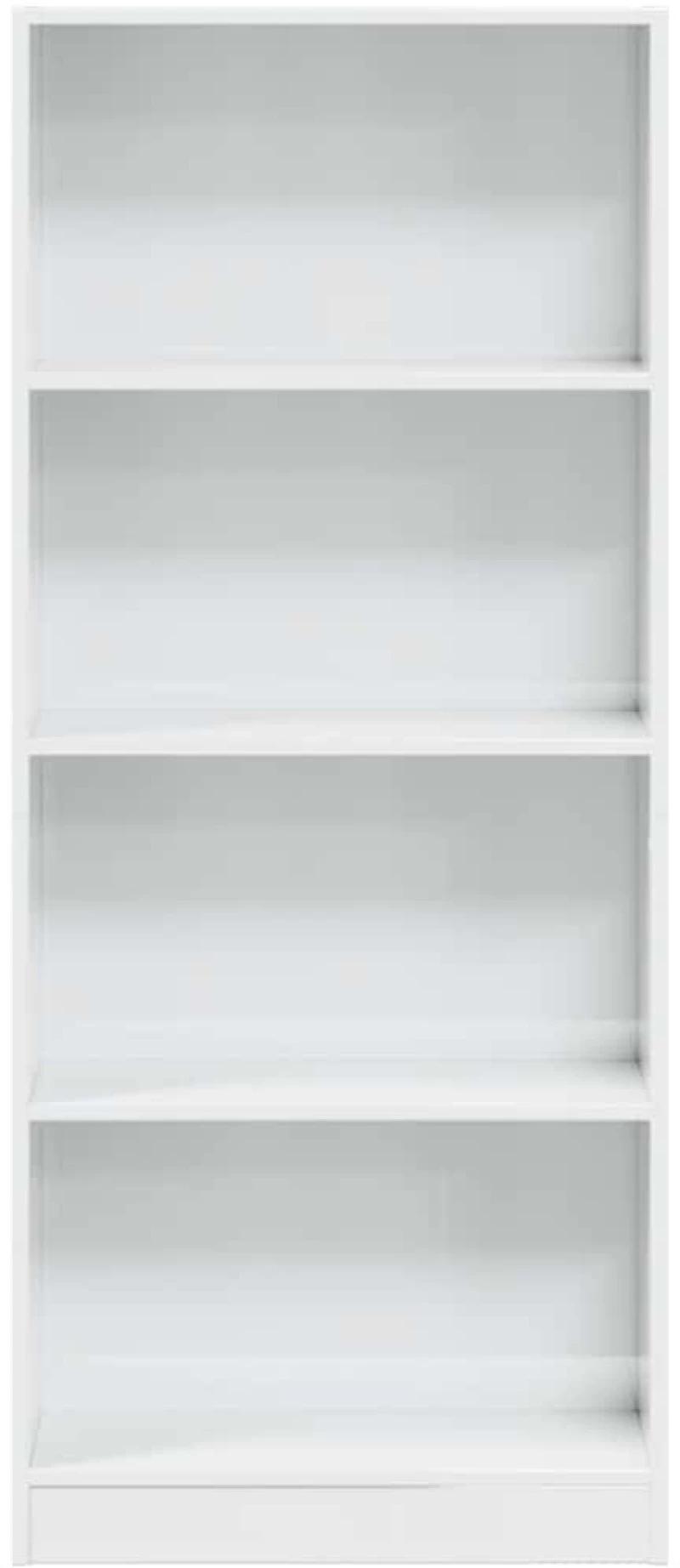 vidaXL Βιβλιοθήκη Γυαλιστερό Λευκό 60x24x143 εκ. Επεξεργασμένο Ξύλο