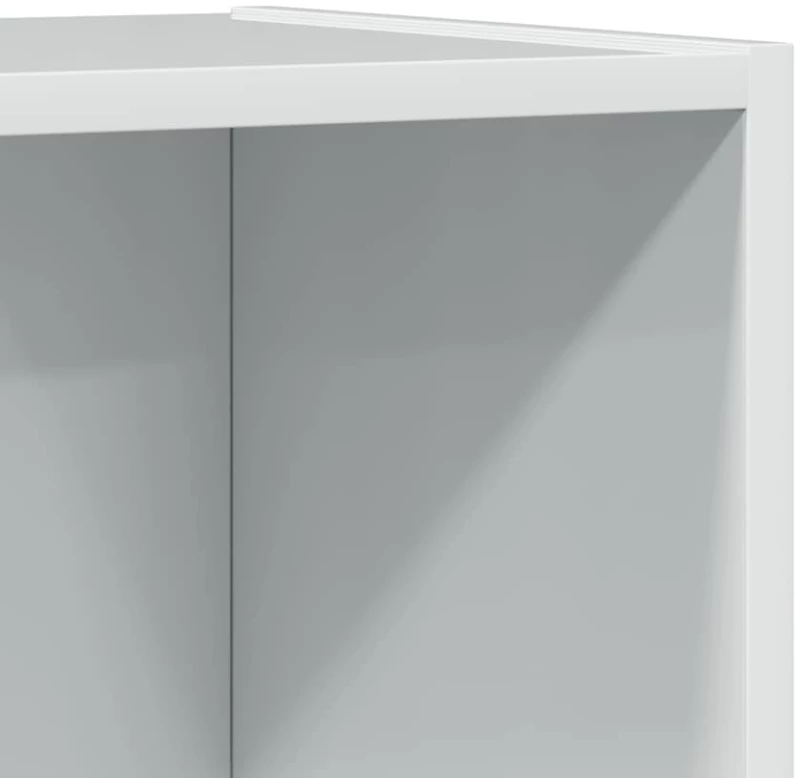 vidaXL Βιβλιοθήκη Γυαλιστερό Λευκό 60x24x143 εκ. Επεξεργασμένο Ξύλο