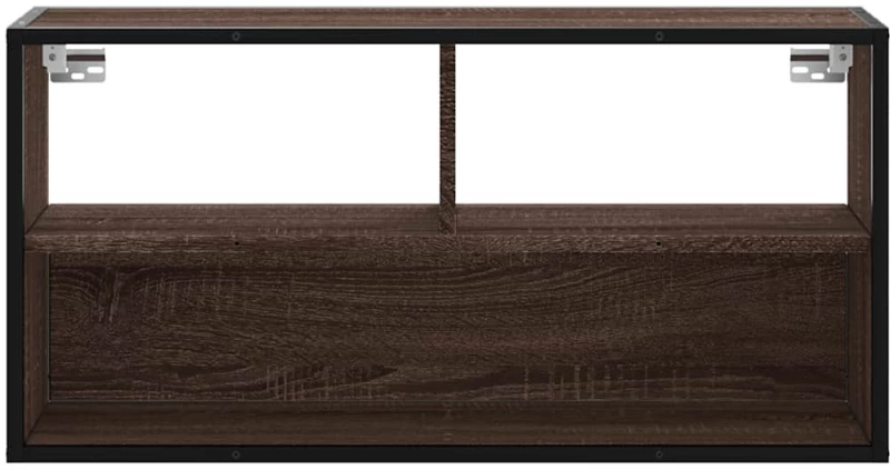 vidaXL Έπιπλο Τηλεόρασης Καφέ Δρυς 80x31x39,5 εκ Επεξ.Ξύλο/Μέταλλο