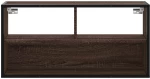 vidaXL Έπιπλο Τηλεόρασης Καφέ Δρυς 80x31x39,5 εκ Επεξ.Ξύλο/Μέταλλο