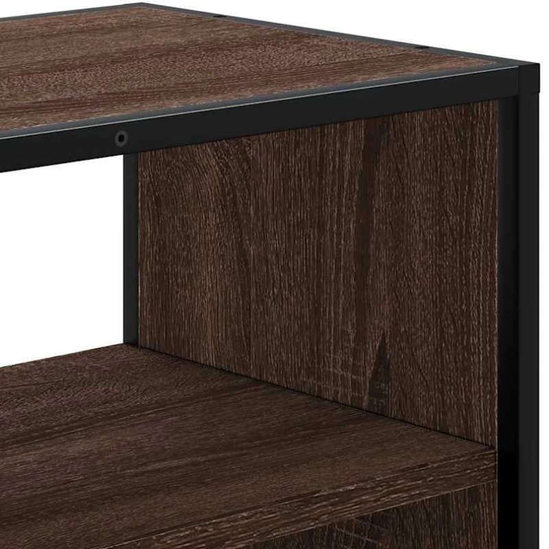 vidaXL Έπιπλο Τηλεόρασης Καφέ Δρυς 80x31x39,5 εκ Επεξ.Ξύλο/Μέταλλο
