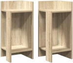 vidaXL Τραπεζάκια 2 τεμ. με ράφι Sonoma Δρυς 25,5x27x60 εκ.