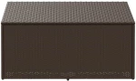 vidaXL Κήπος κουτί αποθήκευσης καφέ 110x50x58 cm Poly Rattan